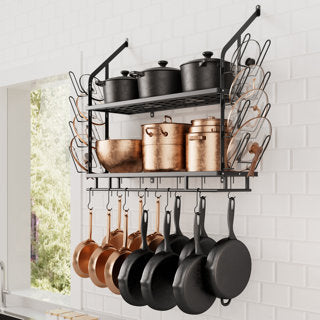 6-Tier Heavy Duty Adjustable Pan Pot Organizers Inside Cabinet, Pot Rack For Kitchen Cabinet Organization And Storage,